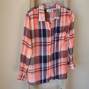 Old Navy Plaid Button Up Shirt